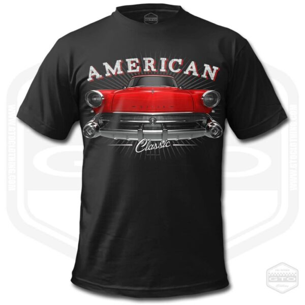 1957 Roadmaster Tribute Herren T-Shirt Schwarz | American Classic Car Fan Art Geschenkidee S-6xl Hergestellt in Usa