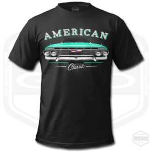 1961 Impala Tribute Herren T-Shirt Schwarz | American Classic Car Fan Art Geschenkidee S-6xl Hergestellt in Usa