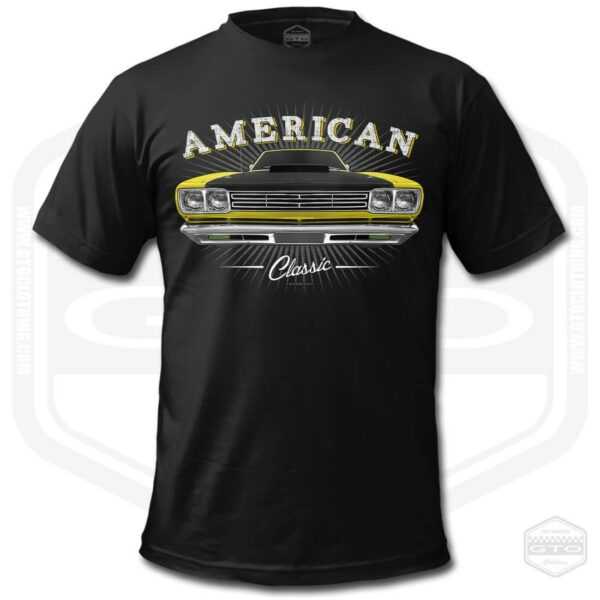 1969 Roadrunner Tribute Herren T-Shirt Schwarz | American Muscle Car Fan Art Geschenkidee S-6xl Hergestellt in Usa