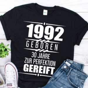 30. Geburtstag Mann T-Shirt/Frau Geschenkidee Geburtstagsgeschenk 30 Jahre 1992 Geschenk