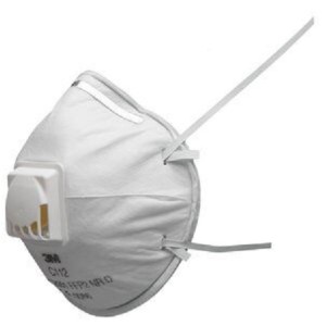 3M C112 FFP2 Einweg-Atemschutzmaske mit Ventil, Vorgeformte Partikelmaske mit langlebiger und formstabiler Innenschale, 1 Packung = 10 Stück