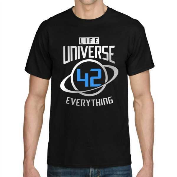42 Answer Life Universe Everything Hitchhiker Galaxy Sprüche Spruch Geek Nerd Comedy Lustig Gag Spaß Magisch Zahl Weltraum Space Fun T-Shirt