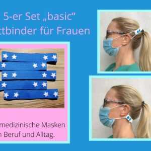 5-Er Pack Basic Pottbinder, Ohrenschoner, Ffp2, Maskenband, Maskenverlängerung, Ear Saver, Pflege, Op, Ohrenentlastung, Maskenadapter