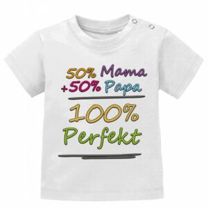 50 Prozent Mama Papa - Baby T-Shirt