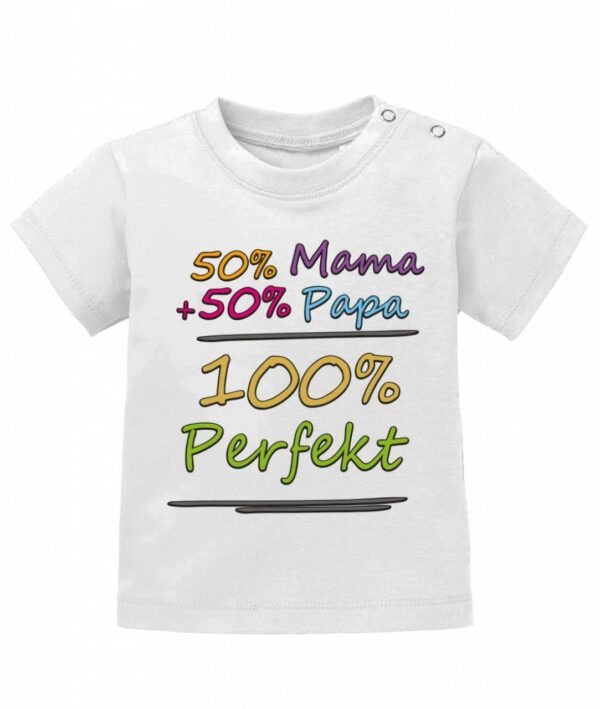 50 Prozent Mama Papa - Baby T-Shirt