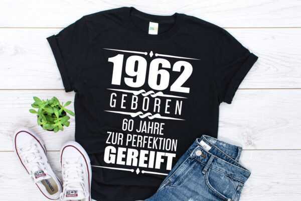 60. Geburtstag Mann T-Shirt/Frau Geschenkidee Geburtstagsgeschenk 60 Jahre 1962 Geschenk