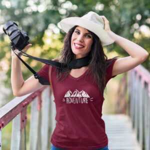 Abenteuer Shirt Für Frauen | Wander Berg T-Shirt Camping Naturliebhaber Geschenk Camper Und Wanderer
