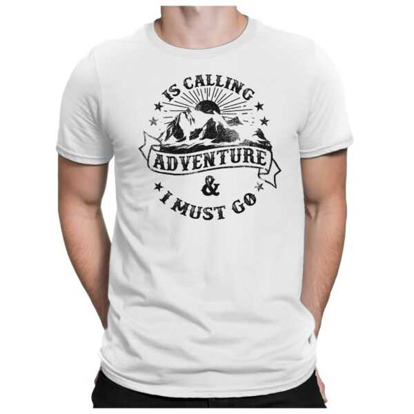 Adventure Is Calling - Herren Fun T-Shirt Bedruckt Small Bis 4xl Papayana