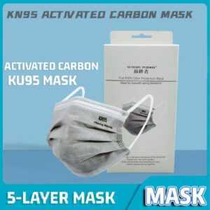 Aldult Kn95 5 Layers Gray FFP2 Mask Activated Carbon Dust Respirator Mascarillas Fpp2 Safety Face Mask Dustproof Reusable