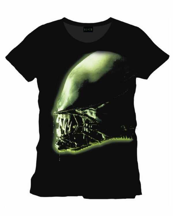 Alien Kopf Film T-Shirt Lizenziertes Alien Head T-Shirt S