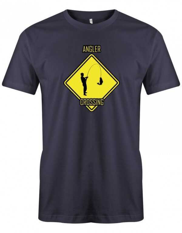 Angler Crossing - Angeln Herren T-Shirt