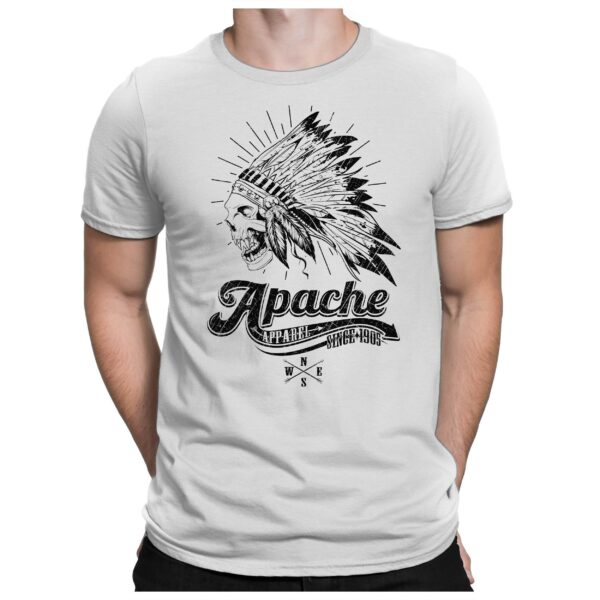Apache Skull - Herren Fun T-Shirt Bedruckt Small Bis 4xl Papayana