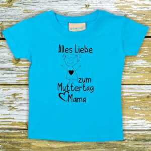Baby/Kinder Shirt Alles Liebe Zum Muttertag"" T-Shirt Bruder Schwester Geschwister Familie Nachwuchs"""