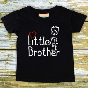Baby/Kinder Shirt Little Brother Kleiner Bruder"" T-Shirt Bruder Schwester Geschwister Familie"""
