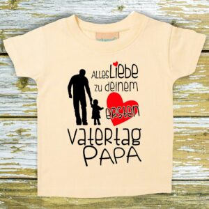 Baby/Kinder Shirt Vatertag Alles Liebe Zu Deinem Ersten Papa"" T-Shirt Familie Papa Vater Dad"""