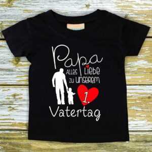 Baby/Kinder Shirt Vatertag Papa Alles Liebe Zu Unserem 1. Vatertag"" T-Shirt Familie Papa Vater Dad"""