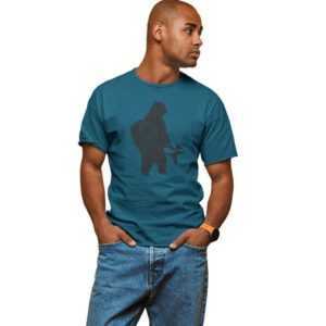 Bär T-Shirt Herren Tiermotiv Lustig Mann Shirt Wildtiere Grafik Tshirt Geschenk
