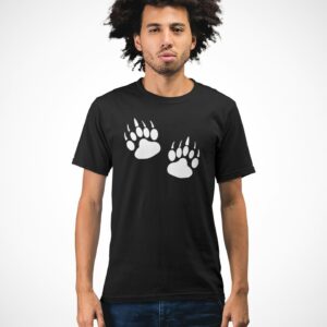 Bärenpfote T-Shirt Herren Natur Wald Bär Shirt Mann Tier Motiv Wild T Shirt