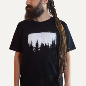 Baum Shirt, Bio Baumwolle Wald Siebdruck Grafik T-Shirt