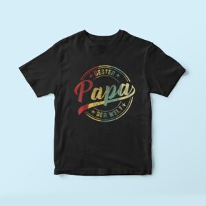 Bester Papa T-Shirt, Vater Herren Vintage Shirt, Retro Geschenk, Vatertag, Geschenk Für Vater, Spruch, Kind