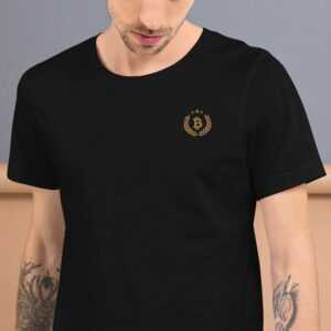 Besticktes Bitcoin Logo T-Shirt Für Herren