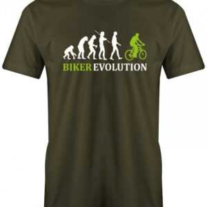 Biker Evolution - Fahrradfahrer Herren T-Shirt