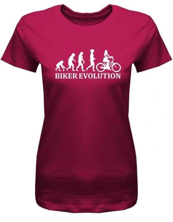 Biker Evolution - Fahrradfahrerin Damen T-Shirt