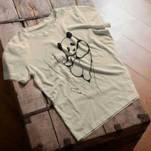 Bio T-Shirt Für Damen Mit Panda Bär Und Baum Motiv
