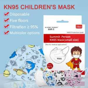 Boxed kn95 kids masks Children's ffp2 Mascarillas 5 Layers Filter Homologada Face Masks Breathable Protective ffpp2 FPP2 Mascara