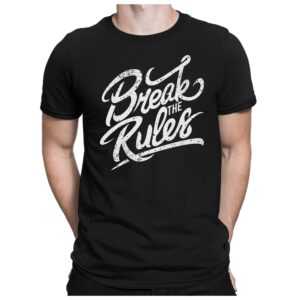 Brake The Rules - Herren Fun T-Shirt Bedruckt Small Bis 4xl Papayana