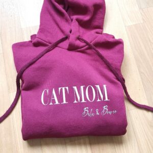 Bügelbild Cat Mom Für T-Shirt/Pullover | Individuell Flexfolie T-Shirt Gestaltung Geschenk Hochzeit Wunschname Bügel-Aufkleber
