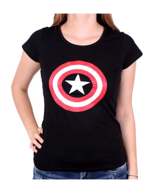 Captain America Damen T-Shirt The Shield Avengers T-Shirt für Frauen M