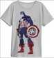 Captain America - HERO - T-Shirt -Größe L - grau