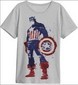 Captain America - HERO - T-Shirt -Größe M - grau