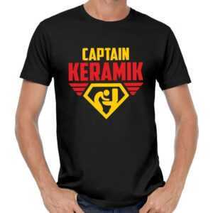 Captain Keramik Mallorca Malle Party Jga Junggesellenabschied Superheld Held Hero Alkohol Sprüche Fete Feier Comedy Lustig Spaß Fun T-Shirt