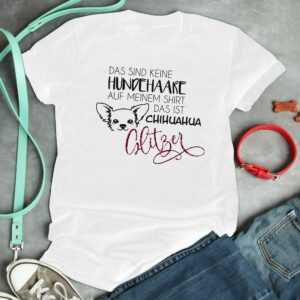 Chihuahua Glitzer/T-Shirt 100% Bio-Baumwolle Bedruckt Damen Und Herren Dshirts Design