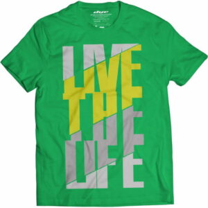 DYE T-Shirt Live the Life (grün/grau)