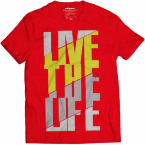 DYE T-Shirt Live the Life (rot/gelb)