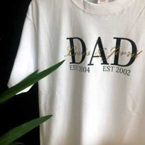Dad T-Shirt Mit Kinder Namen Eignet Sich Als Geschenk Zur Geburt