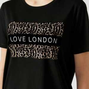 Damen T-Shirt -Love London in schwarz S (36)