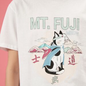 Damen T-Shirt -MT Fuji in weiss S (36)