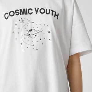 Damen T-Shirt -cosmic youth in weiss M (38)