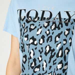 Damen T-Shirt -everyday is new day in blau M (38)
