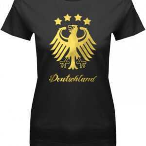 Deutschland Adler 4 Sterne - Wm Gold Fan Damen T-Shirt