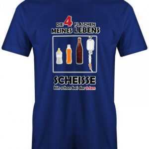 Die 4 Flaschen Meines Lebens - Fun Herren T-Shirt