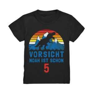 Dino Geburtstagsshirt 2. 3. 4. 5. 6. 7. 8. Geburtstag Jungen T-Shirt Namen Personalisiert Dinosaurier Motto Kindergeburtstag Kinder Jungs