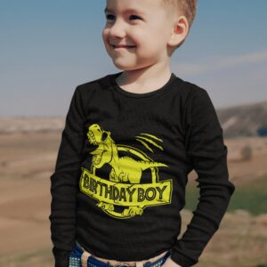 Dino Geburtstagsshirt Oder Longsleeve Für Jungen, Birthday Boy T-Shirt, Geburtstagsgeschenk, Verschiedene Farben, 100% Bio Baumwolle