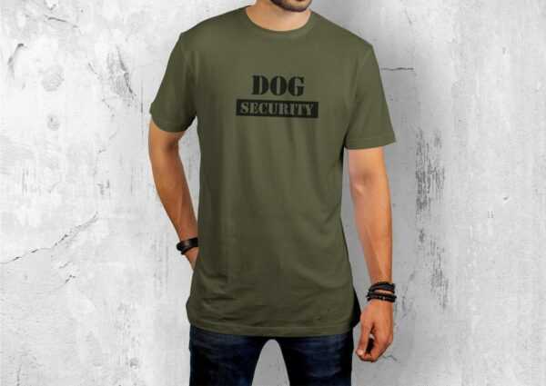 Dog Security T-Shirt Für Herren/Vorderseite/ Hunde Gassi Shirt Beschützer T-Shirt, Backprint Hundeliebhaber