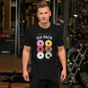 Donut Sixpack - Herren Lustige Premium-T-Shirt, Lustiges Slogan T-Shirt, Lustige T-Shirts Herren, T-Shirts, Sarkastisch