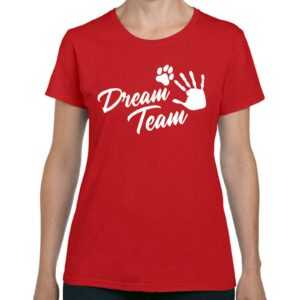 Dream Team Dreamteam Hundesport Agility Hund Dog Hundepfote Sprüche Spruch Comedy Spaß Lustig Hundehalter Fun Girlie Damen Lady T-Shirt